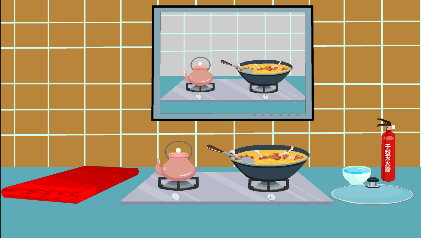 安全體驗(yàn)館之廚房滅火體驗(yàn)系統(tǒng)